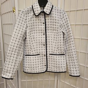 Fuchs Schmitt Quilted Jacket, Black & White, sz 8